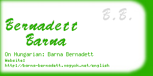 bernadett barna business card
